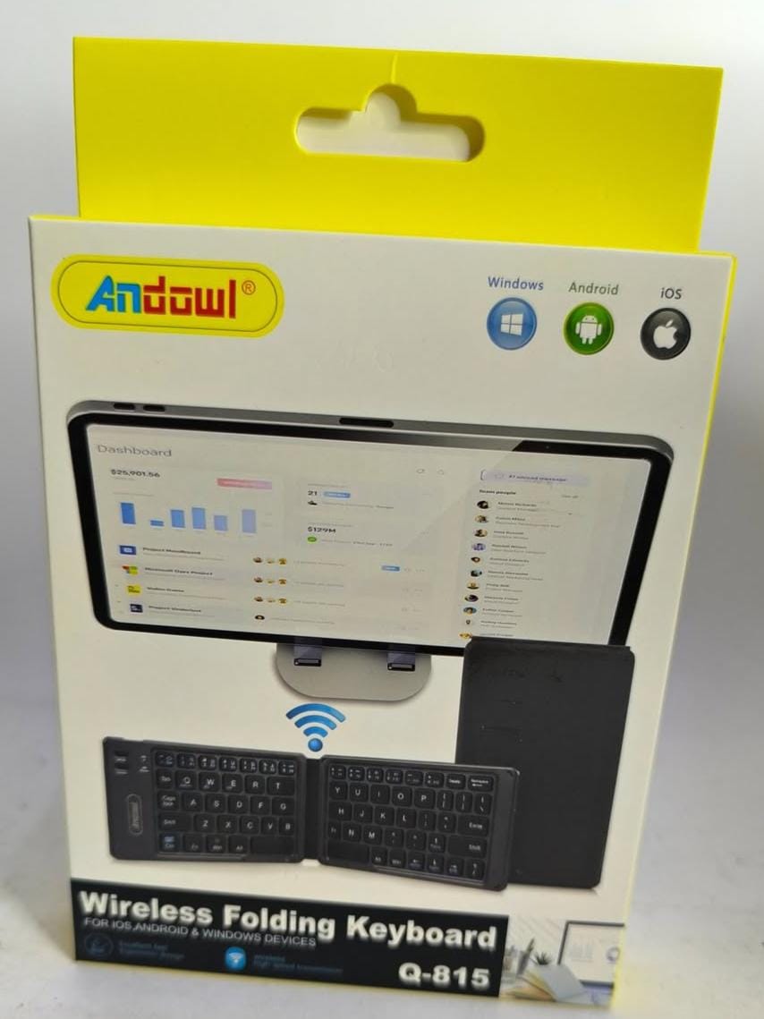 Folding Bluetooth Keyboard With Phone Stand