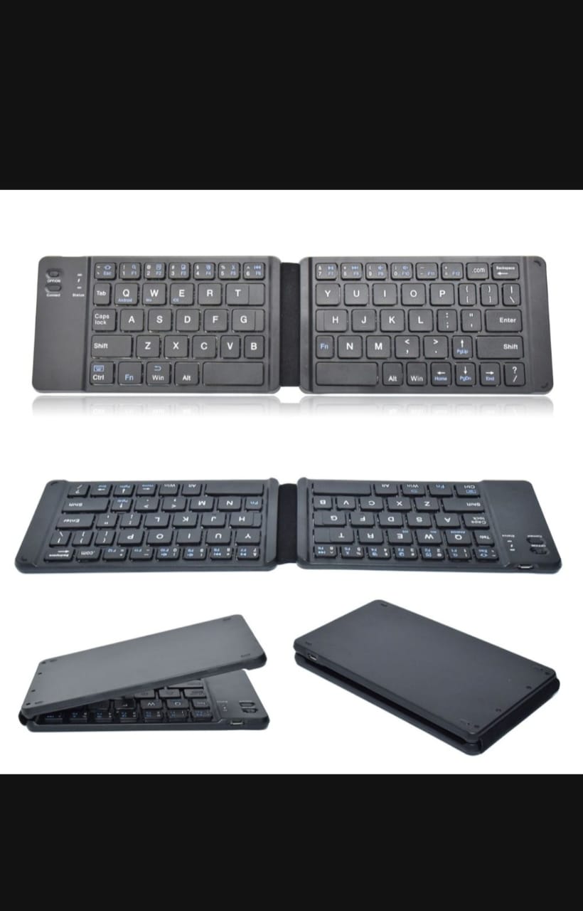 Folding Bluetooth Keyboard With Phone Stand