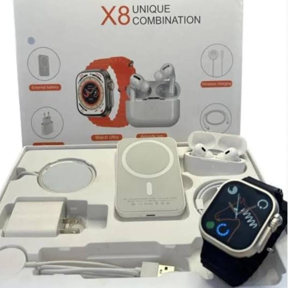 SmartSync X3 – Ultimate 6-in-1 Smartwatch & Earbuds Combo