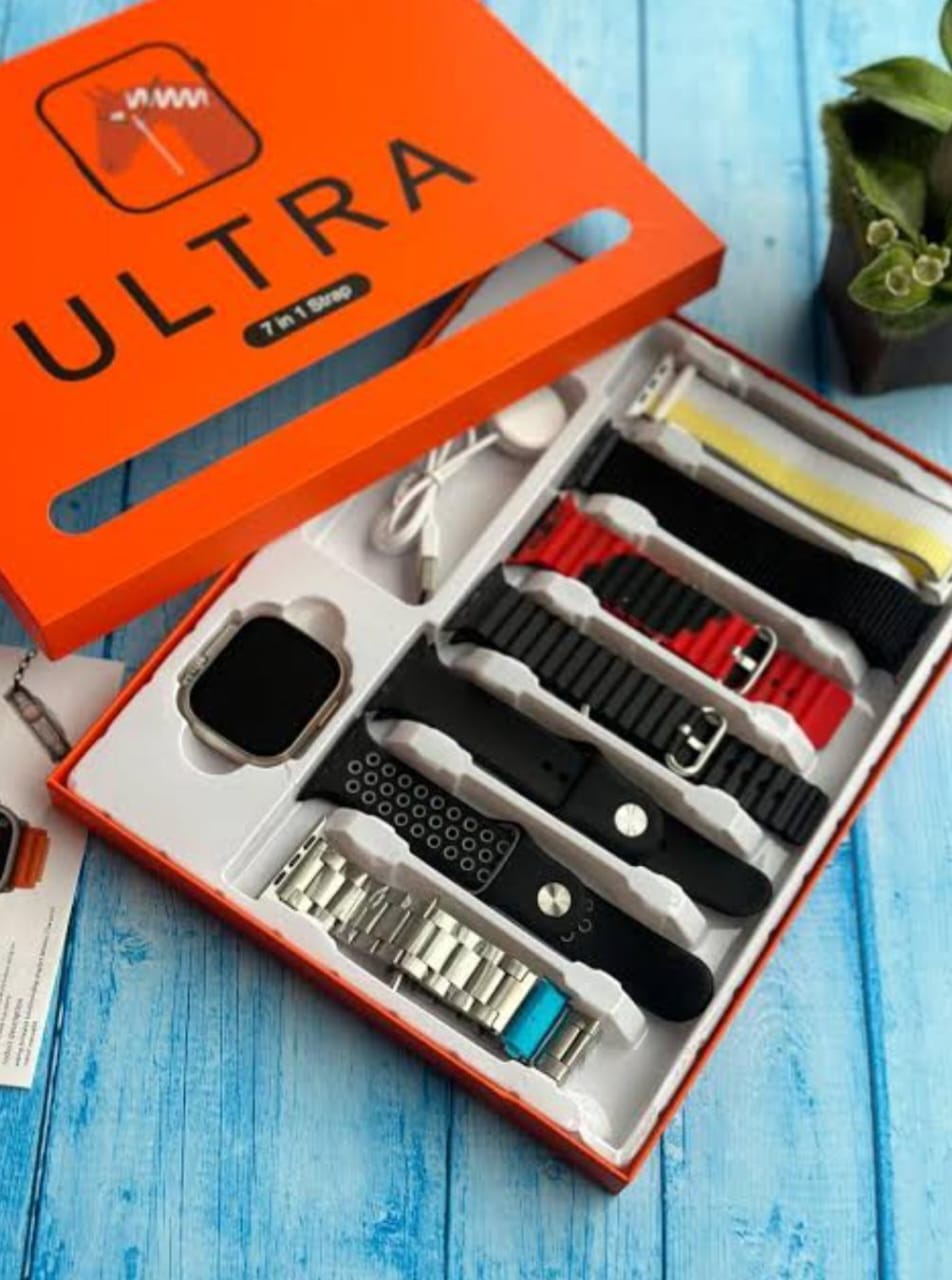 Smartwatch Ultra with 7 different belts