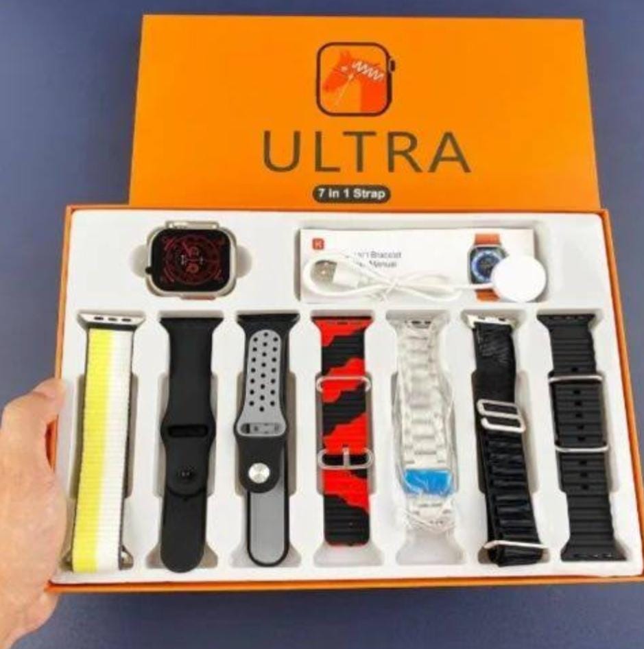 Smartwatch Ultra with 7 different belts